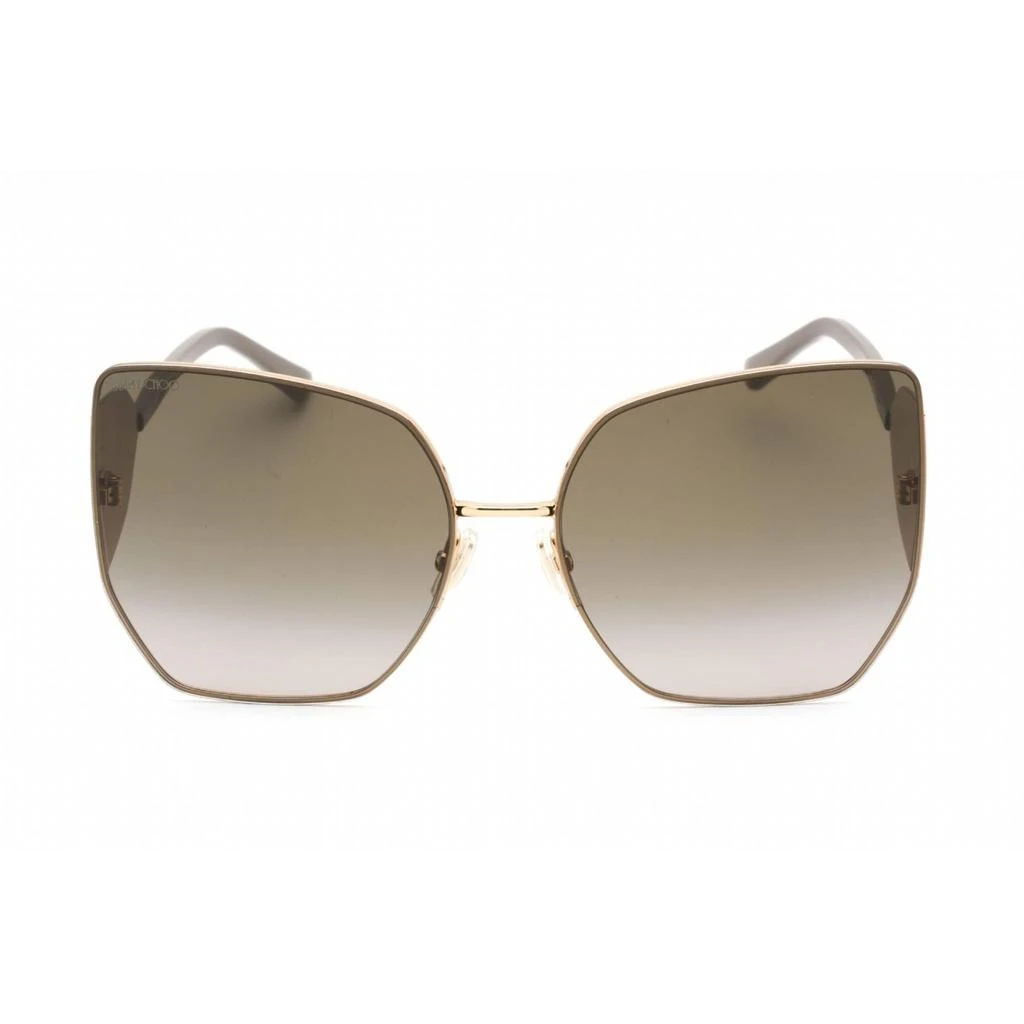 商品Jimmy Choo|Jimmy Choo Women's Sunglasses - Full Rim Gold Metal Cat Eye Frame | River/S 763/HA,价格¥514,第2张图片详细描述