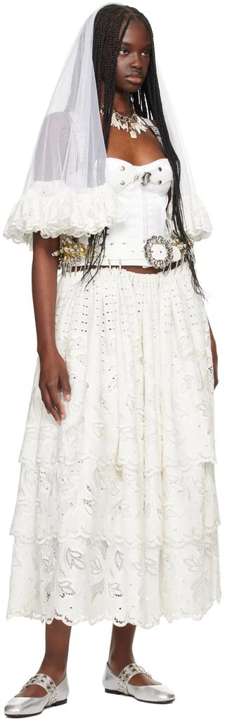 商品CHOPOVA LOWENA|SSENSE Exclusive White Beaded Carabiner Maxi Dress,价格¥26820,第5张图片详细描述