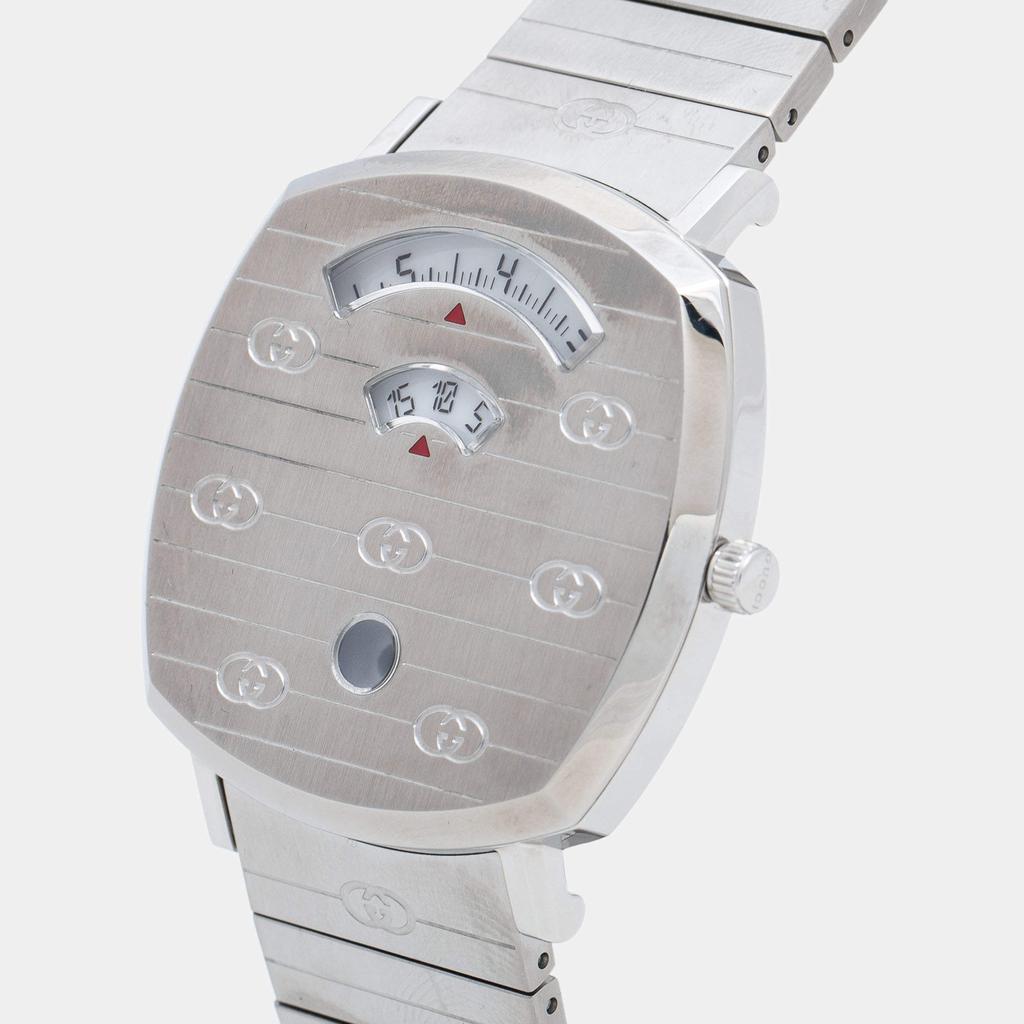 Gucci Silver Stainless Steel Grip YA157410 Men's Wristwatch 38 mm商品第2张图片规格展示