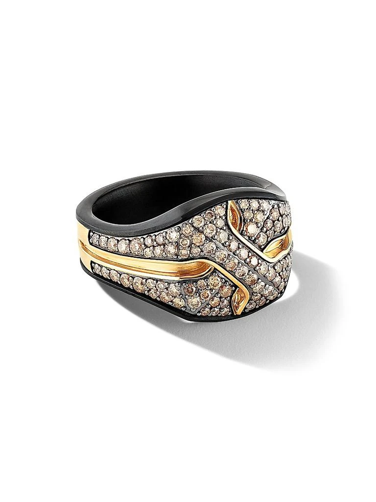 商品David Yurman|Armory Signet Ring in Black Titanium,价格¥42519,第1张图片