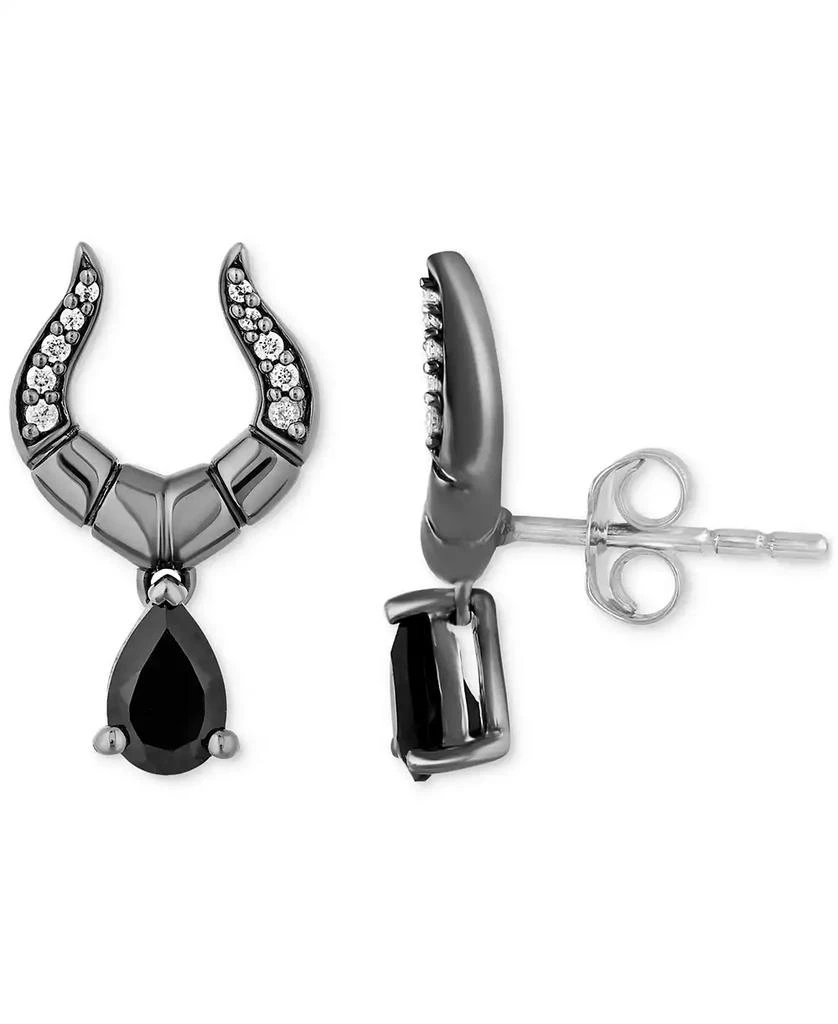 商品Disney Enchanted Vault|Onyx and Diamond (1/10 ct. t.w.) Maleficent Earrings in Black Rhodium-Plated Sterling Silver,价格¥1492,第1张图片