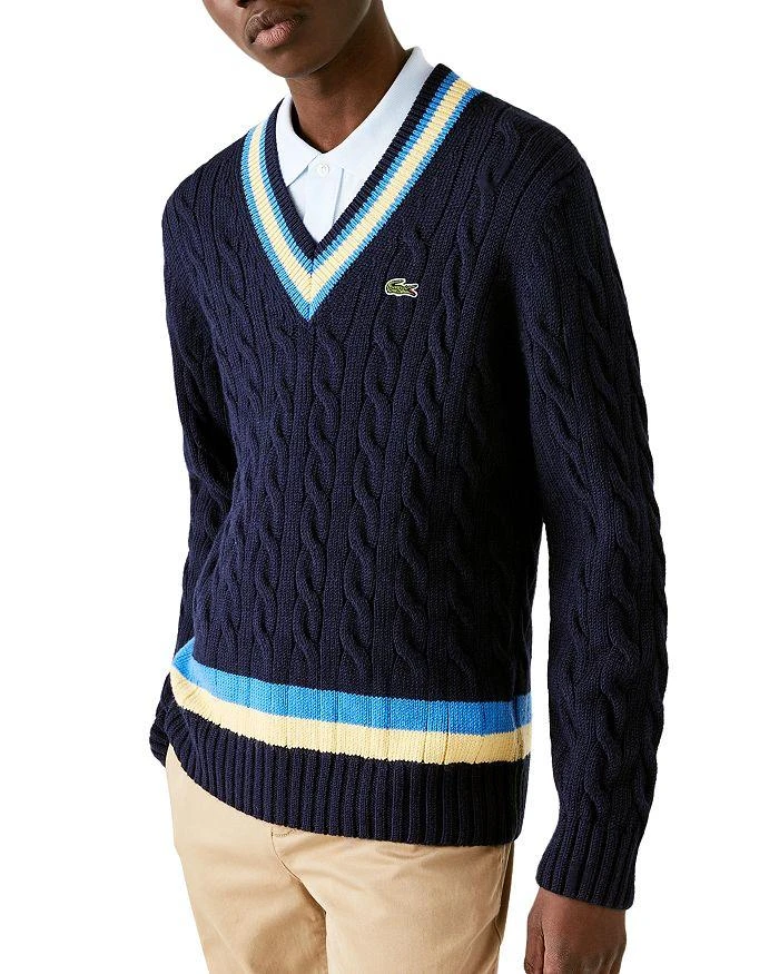 商品Lacoste|Contrast Striped Classic Fit Sweater,价格¥618,第2张图片详细描述