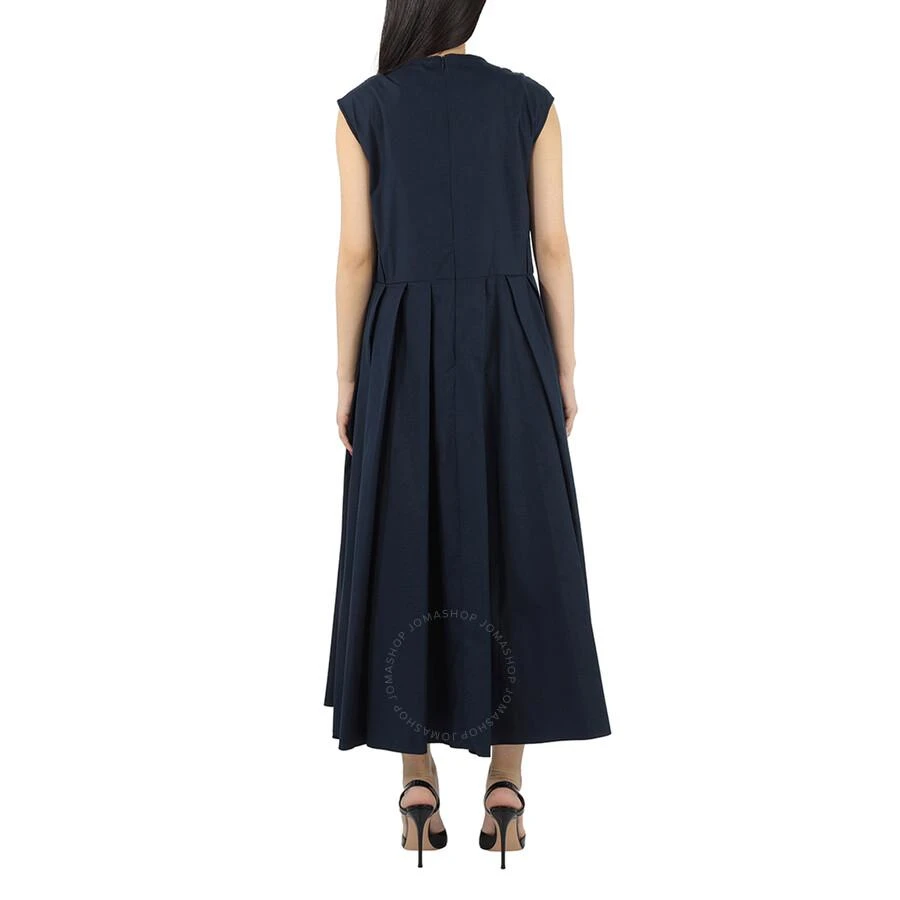 商品Max Mara|Midnight Blue Filly Poplin Pleated Midi Dress,价格¥648,第3张图片详细描述