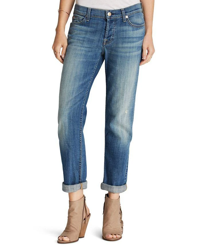 商品7 For All Mankind|Josefina Boyfriend Jeans in Bright Broken Twill,价格¥444,第1张图片