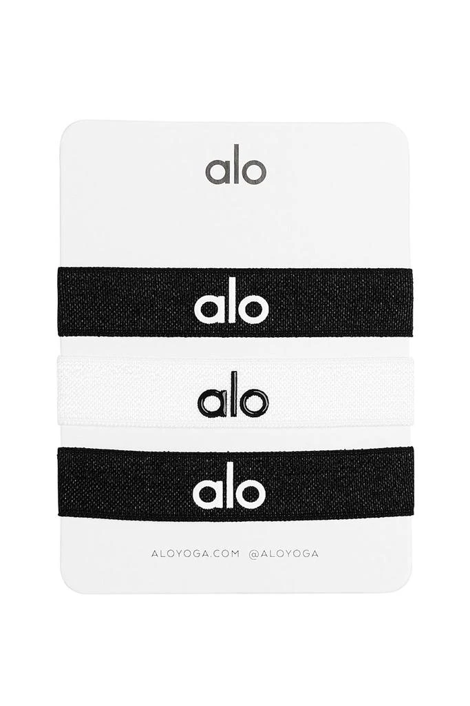 商品Alo|Alo Hair Tie - Black/White,价格¥76,第1张图片