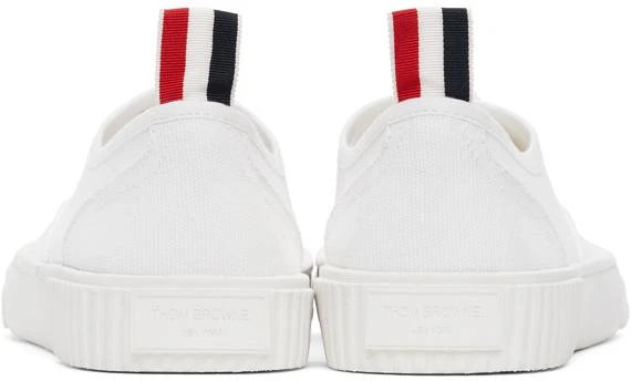 商品Thom Browne|White Heritage Vulcanized Sneaker,价格¥3822,第4张图片详细描述
