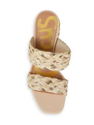 商品Sam Edelman|Estella Raffia Sandals,价格¥396,第5张图片详细描述