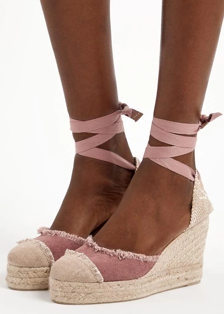 商品CASTAÑER|Catalina 100 pink canvas wedge espadrilles,价格¥880,第5张图片详细描述