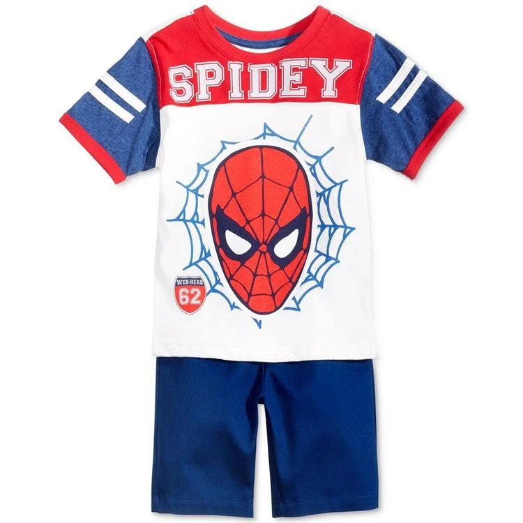 商品Nannette|2-Pc. Spider-Man Graphic-Print T-Shirt & Shorts Set, Little Boys (4-7),价格¥120,第1张图片