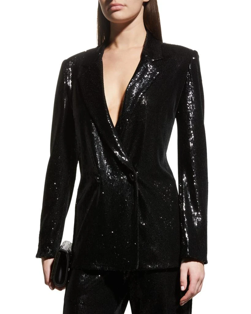 商品Emporio Armani|Snap-Front Sequin Blazer,价格¥6915,第1张图片