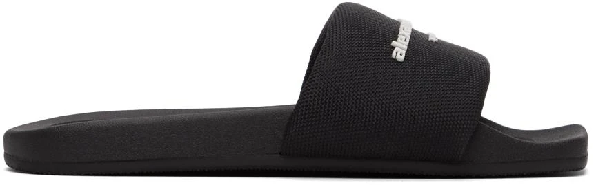 商品Alexander Wang|Black Nylon Pool Slides,价格¥1878,第1张图片