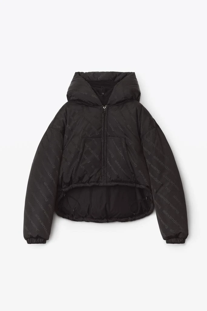 商品Alexander Wang|CROP PUFFER IN LOGO JACQUARD NYLON,价格¥3005,第3张图片详细描述