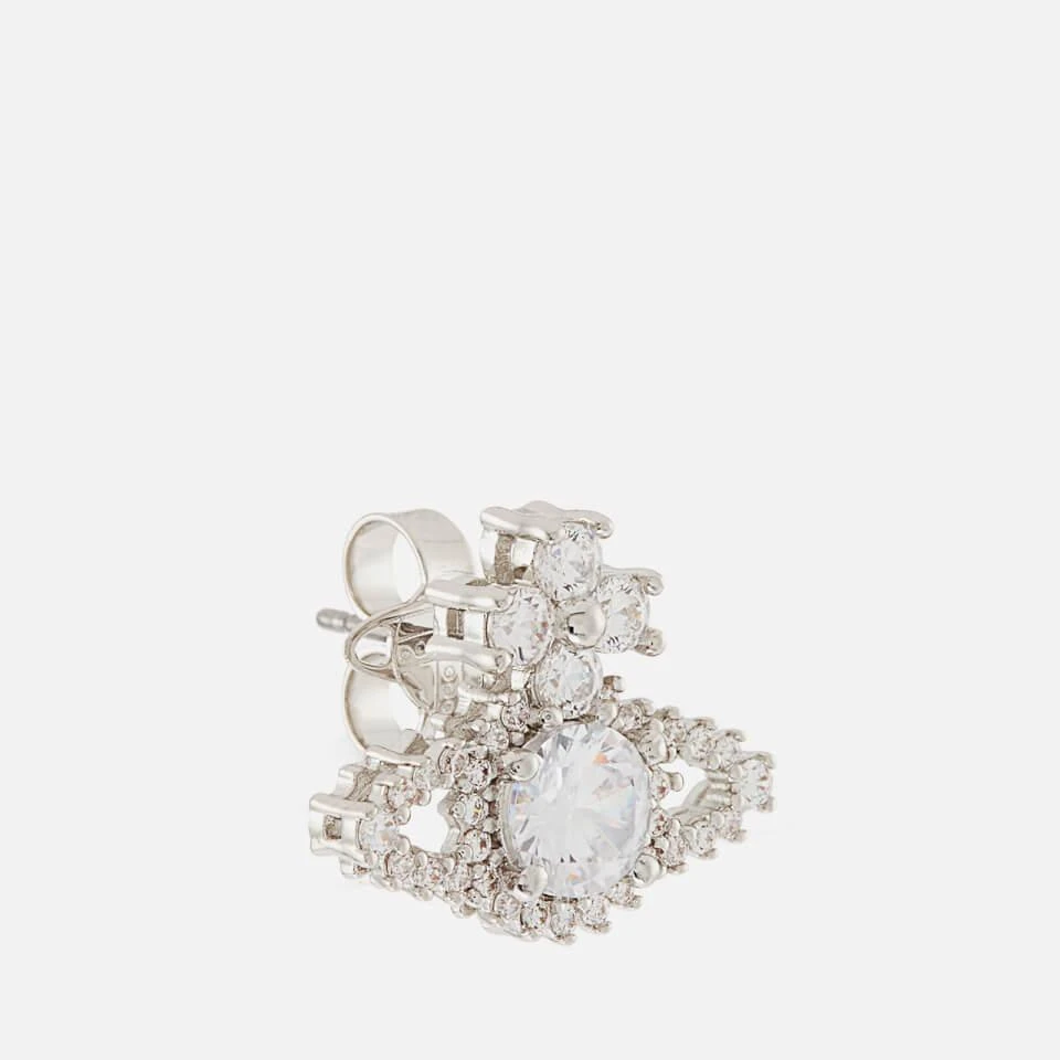 商品Vivienne Westwood|Vivienne Westwood Women's Valentina Orb Earrings - Platinum/White,价格¥1187,第2张图片详细描述