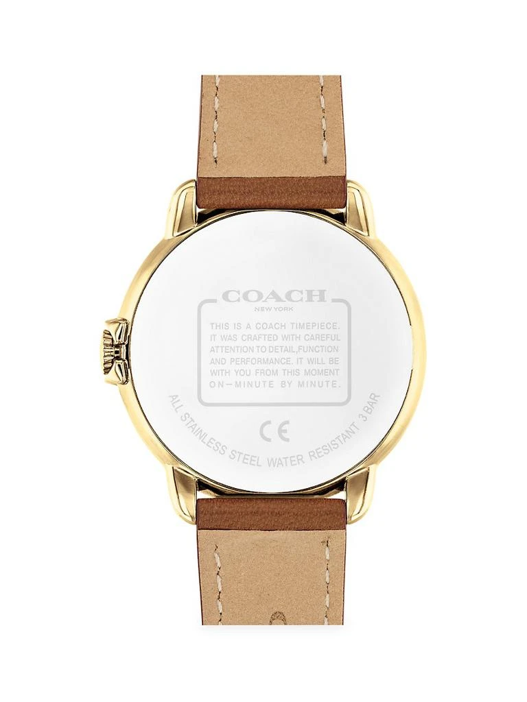 商品Coach|Arden Stainless Steel Leather-Strap Watch,价格¥1873,第4张图片详细描述