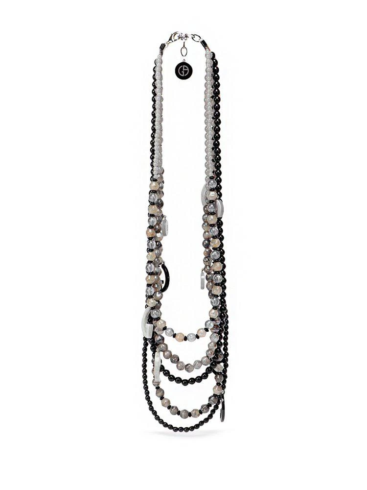 商品Giorgio Armani|Giorgio Armani Logo Charm Beads Necklace,价格¥4486,第1张图片