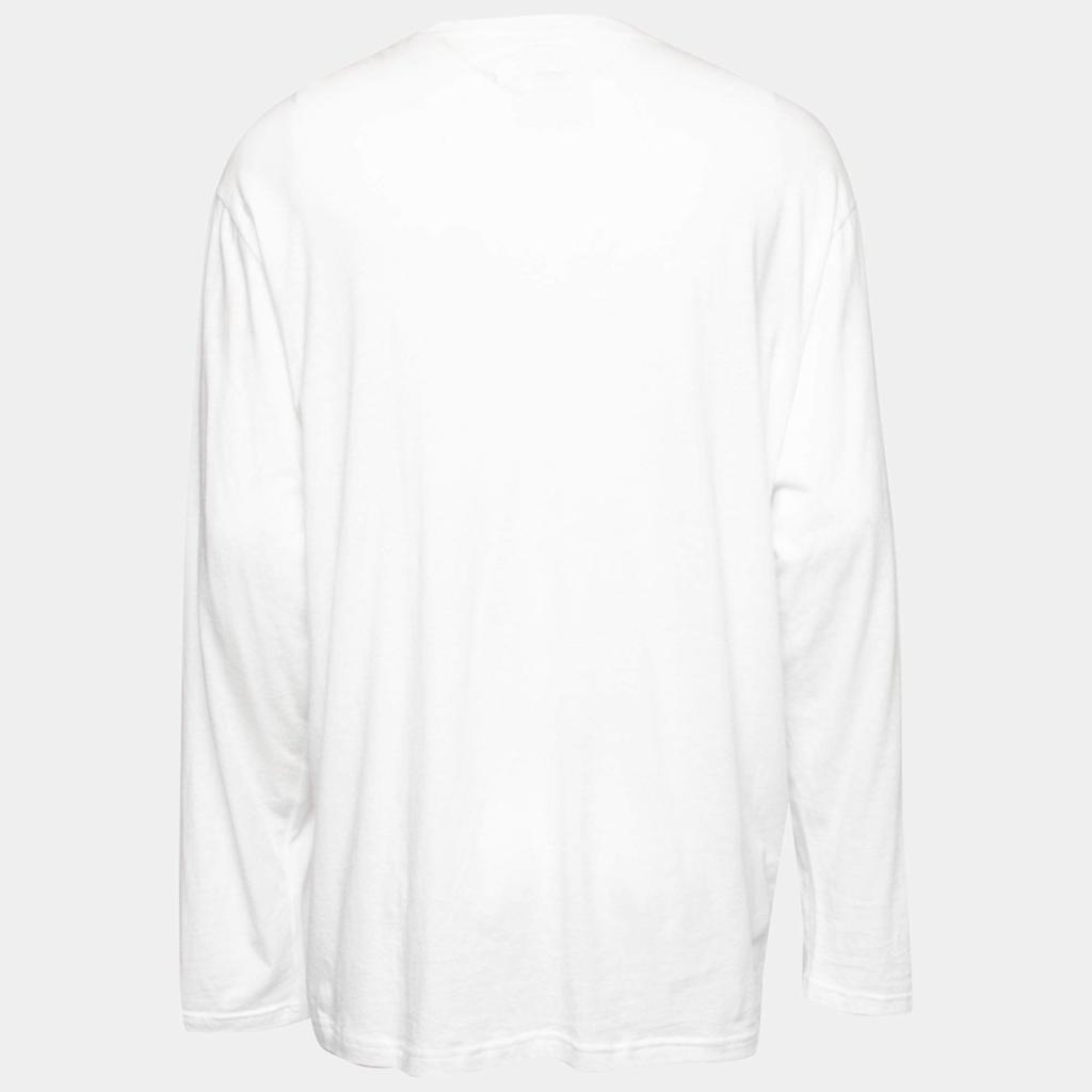 Polo Ralph Lauren White Logo Printed Cotton Long Sleeve T-Shirt XL商品第2张图片规格展示