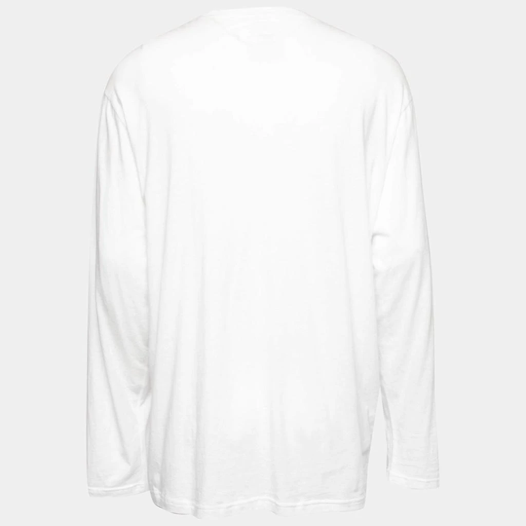 商品[二手商品] Ralph Lauren|Polo Ralph Lauren White Logo Printed Cotton Long Sleeve T-Shirt XL,价格¥1139,第2张图片详细描述