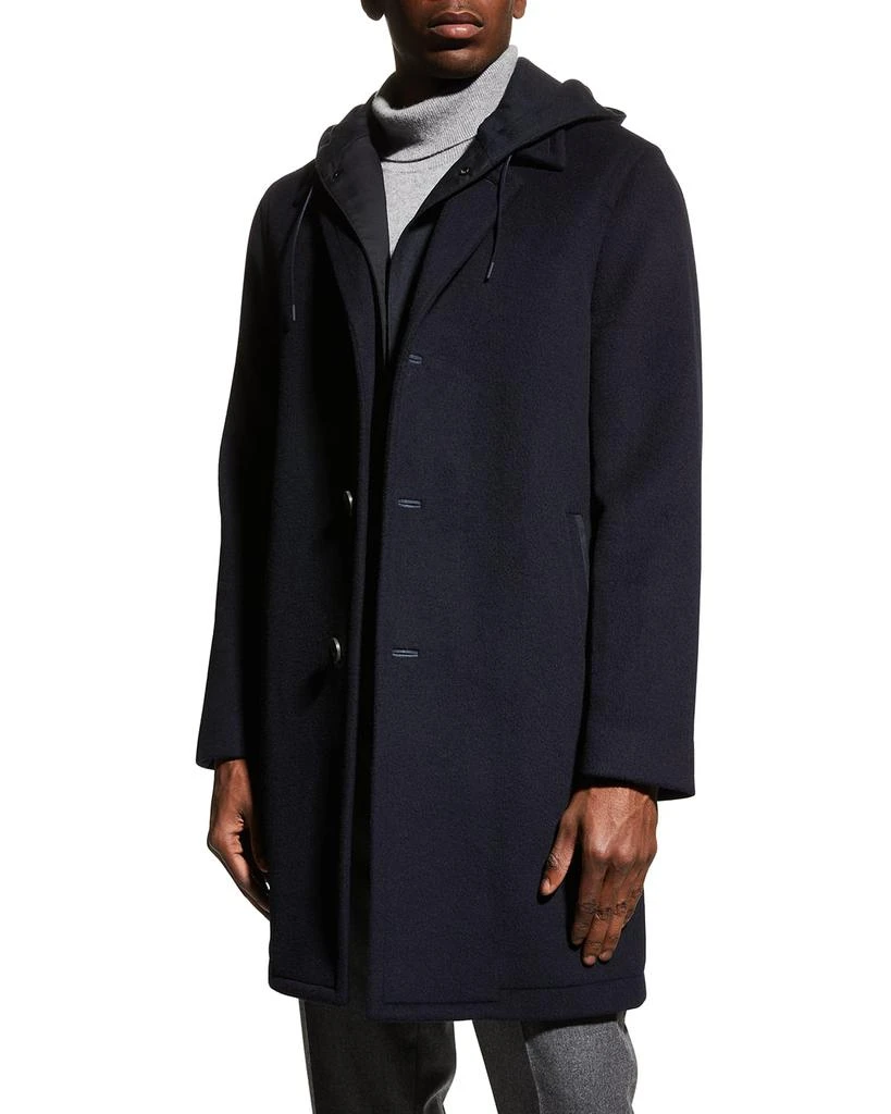 商品Vince|Men's Mac Mixed-Media Coat,价格¥2548,第1张图片