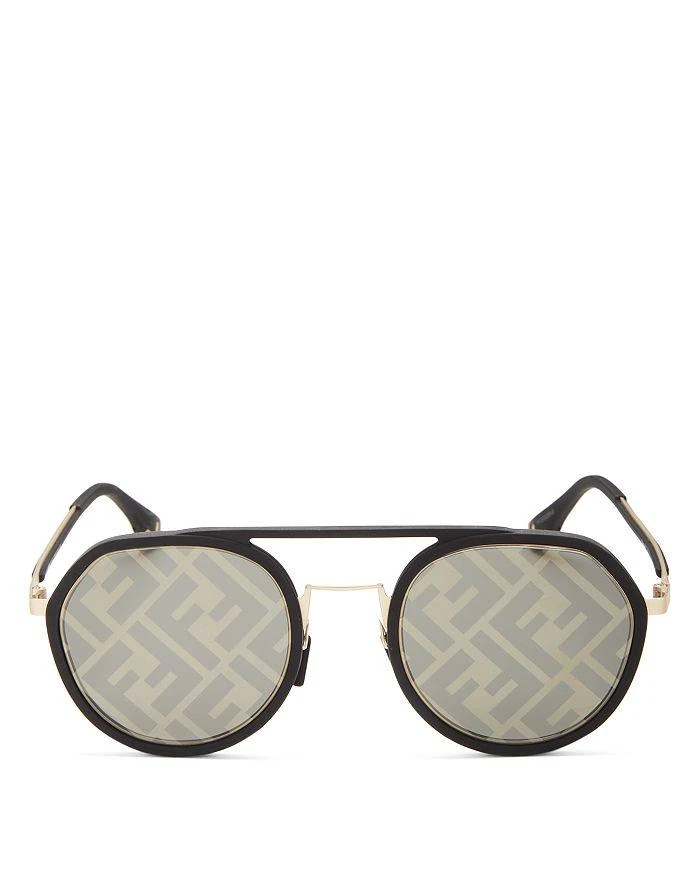 商品Fendi|Brow Bar Round Sunglasses, 51mm,价格¥3413,第4张图片详细描述