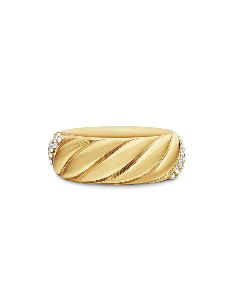 Sculpted Cable Band Ring in 18K Yellow Gold 商品
