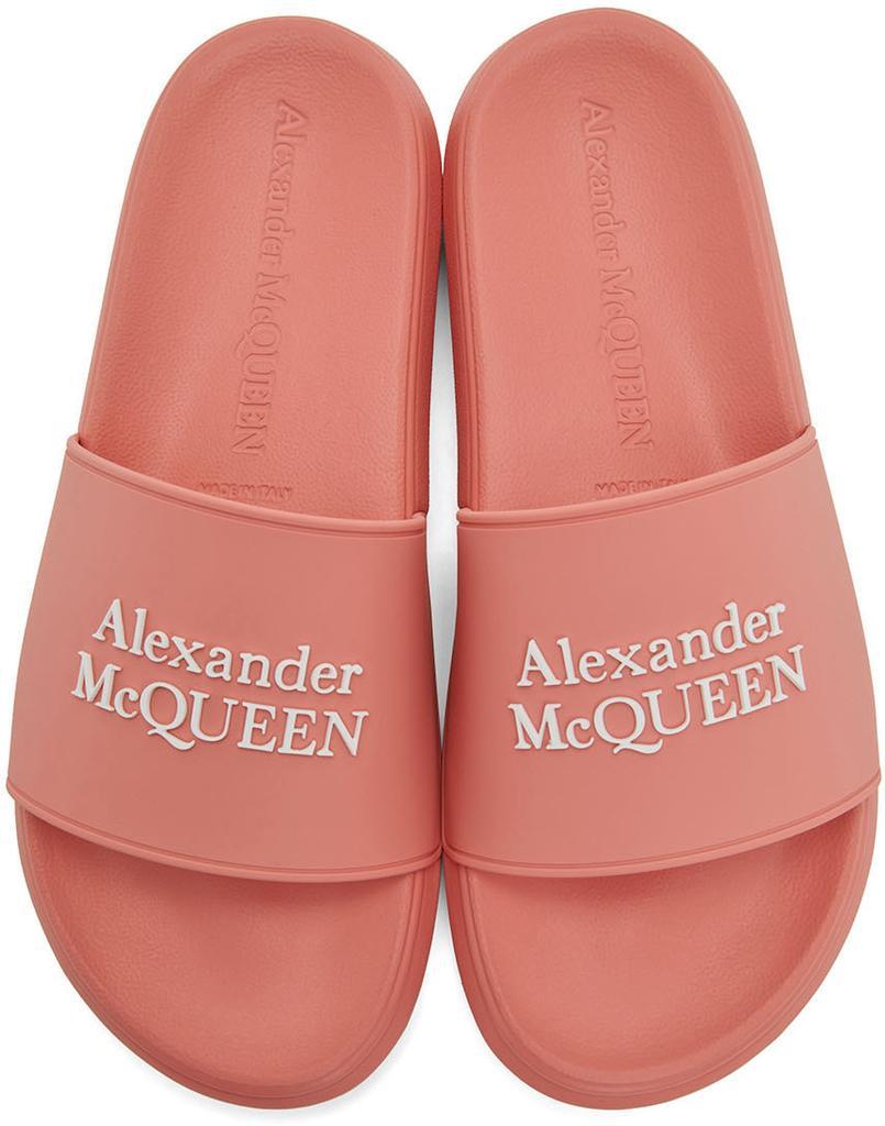 商品Alexander McQueen|Pink Pool Slides,价格¥2674,第7张图片详细描述