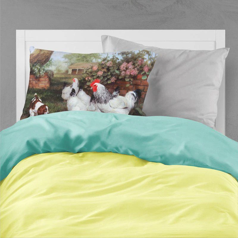 商品Caroline's Treasures|Chickens, Hens and Puppy Fabric Standard Pillowcase STANDARD,价格¥170,第2张图片详细描述