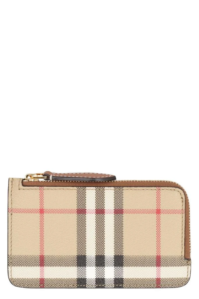 商品Burberry|Burberry Coated Canvas Card Holder,价格¥1828,第1张图片