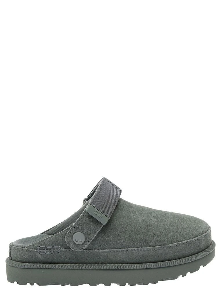 商品UGG|goldenstar Grey Clog With Embossed Logo In Suede Woman,价格¥1451,第1张图片