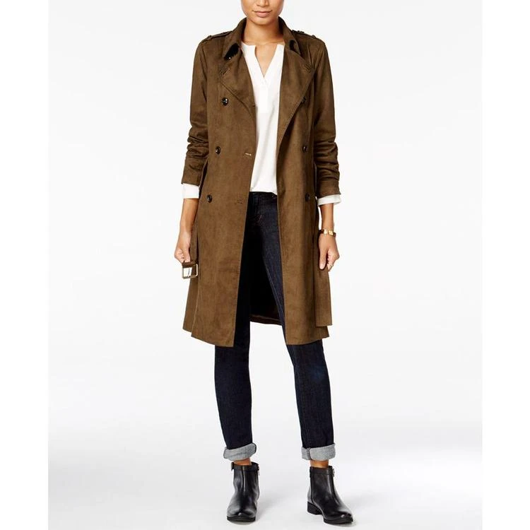 商品Maison Jules|Faux-Suede Trench Coat, Created for Macy's,价格¥322,第1张图片