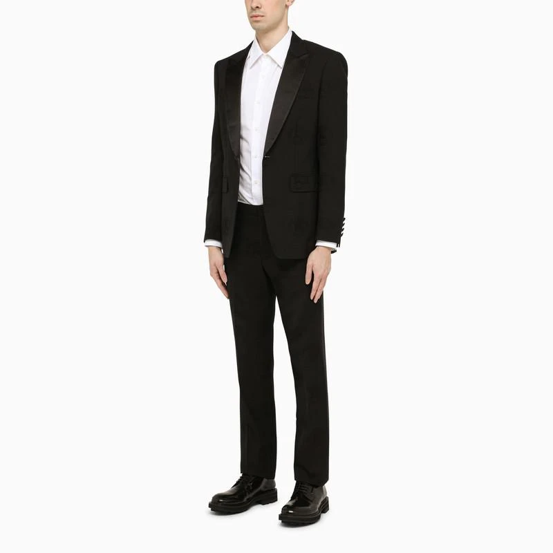 商品Burberry|Black jacquard dinner jacket trousers,价格¥3763,第2张图片详细描述