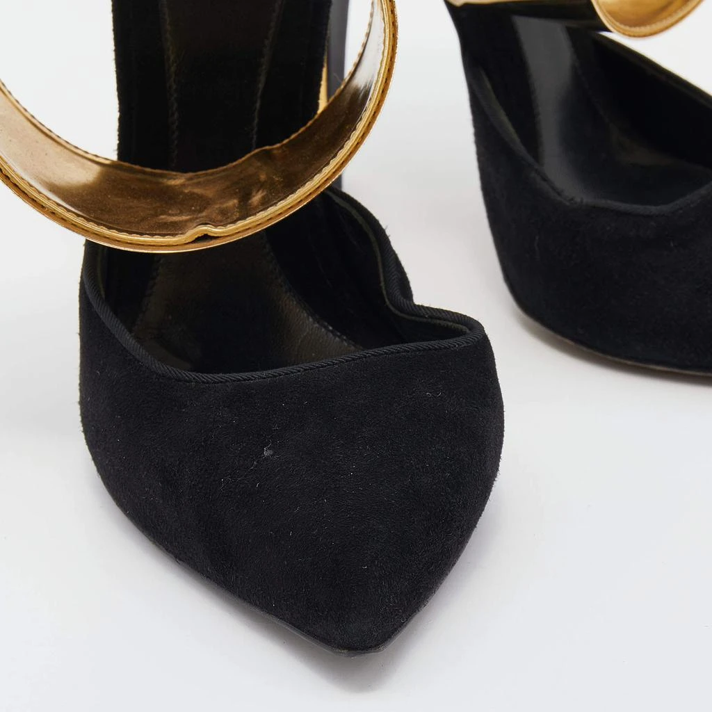 Fendi Black Suede Ankle Wrap Sandals Size 38 商品