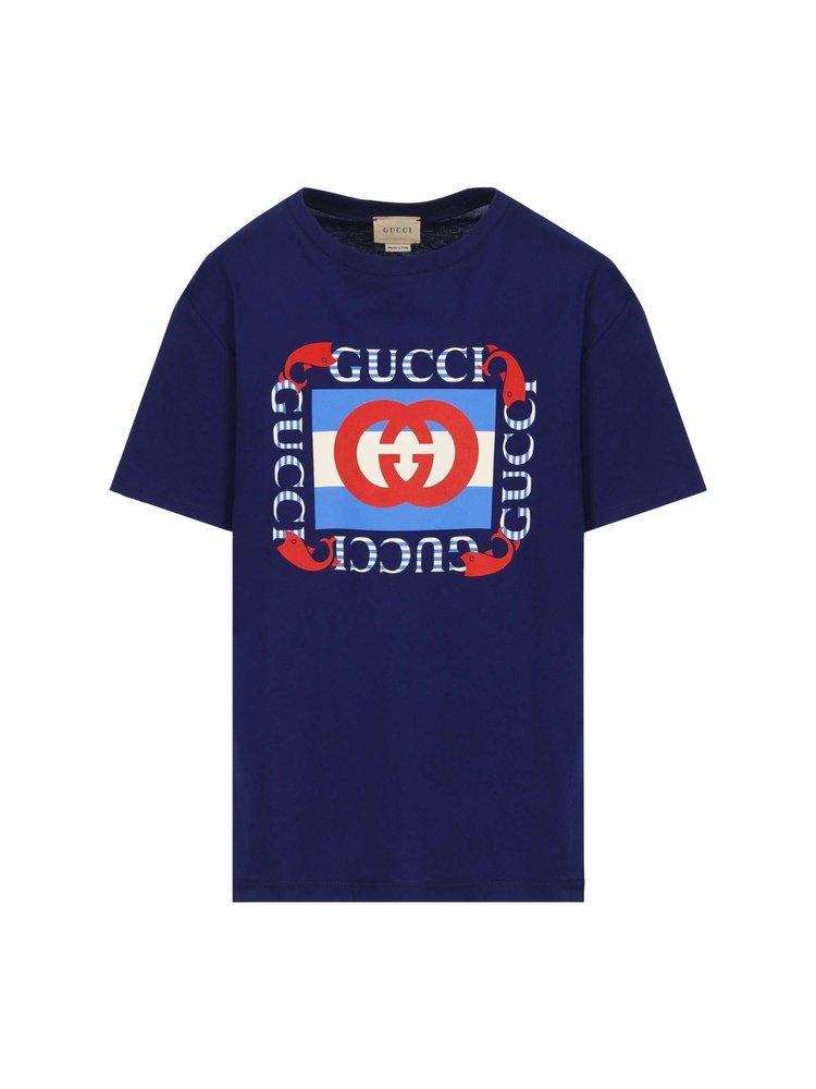 商品Gucci|Gucci Kids Logo Printed Crewneck T-Shirt,价格¥780-¥1114,第1张图片