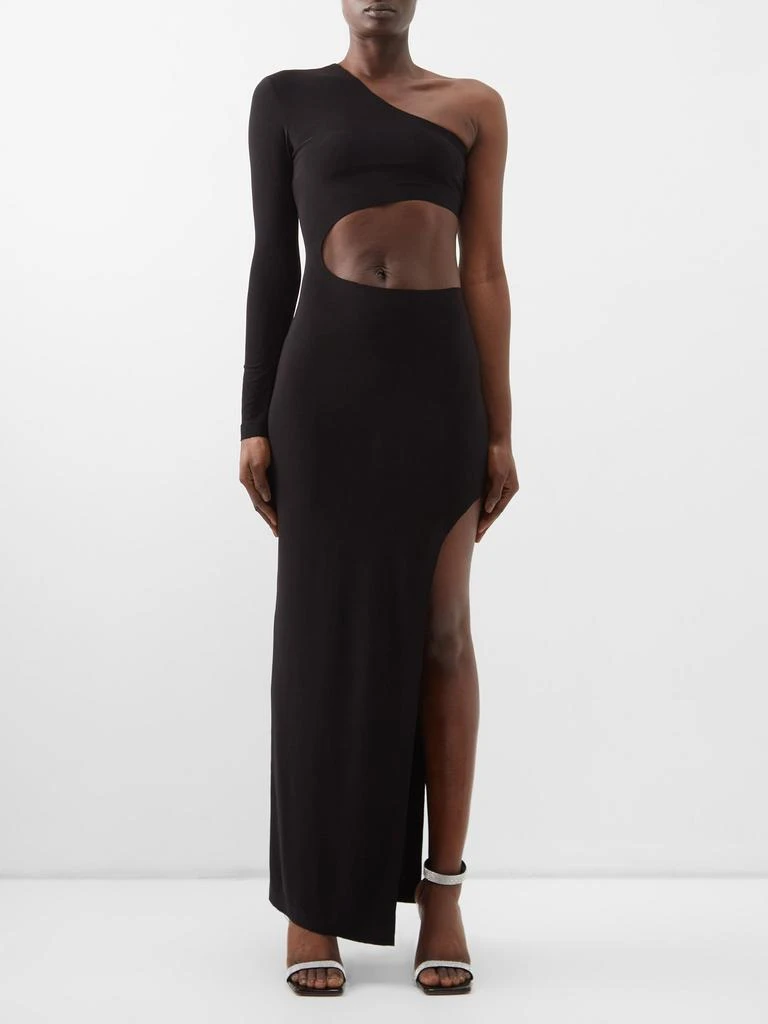 商品Norma Kamali|Shane waist-cutout stretch-jersey gown,价格¥665,第1张图片
