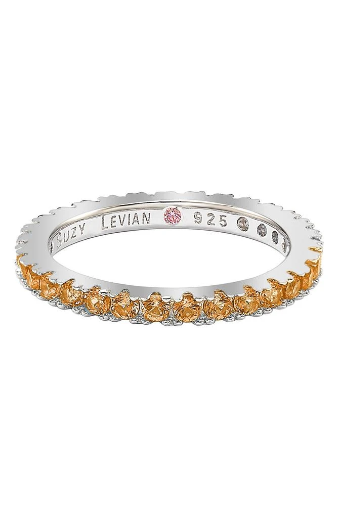 商品Suzy Levian|Sterling Silver Orange CZ Eternity Band Ring,价格¥825,第2张图片详细描述