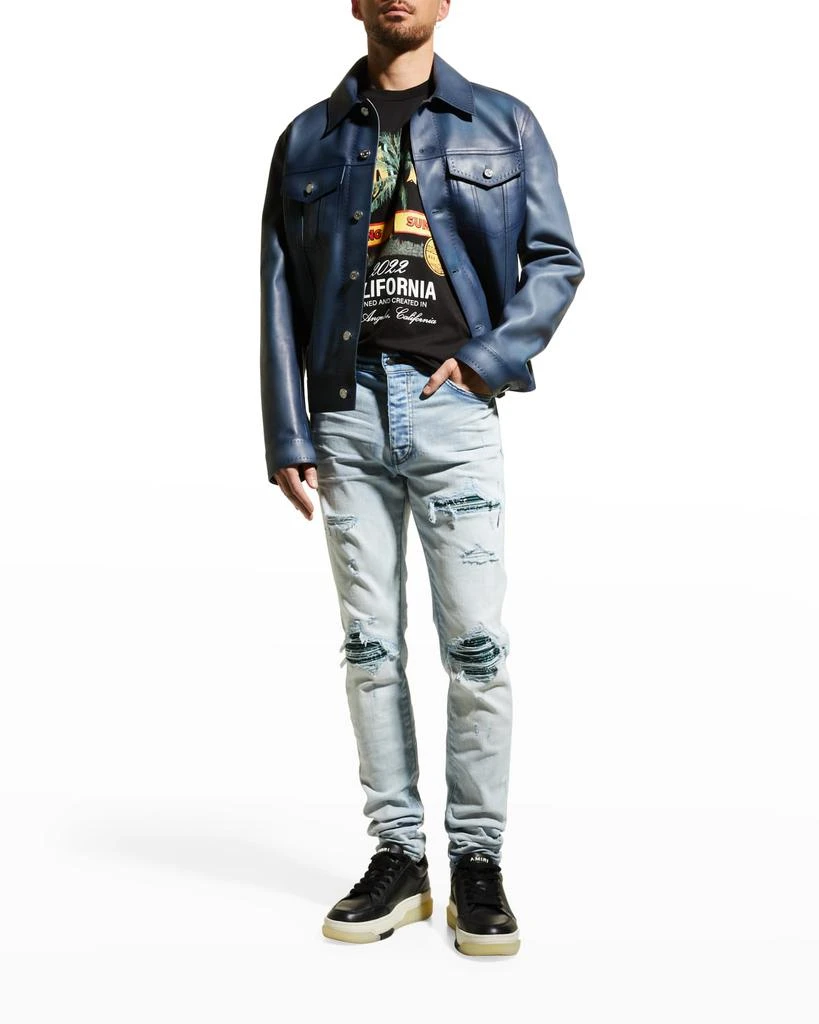 商品AMIRI|Men's MX1 Bandana Rip/Repair Skinny Jeans,价格¥4124,第2张图片详细描述