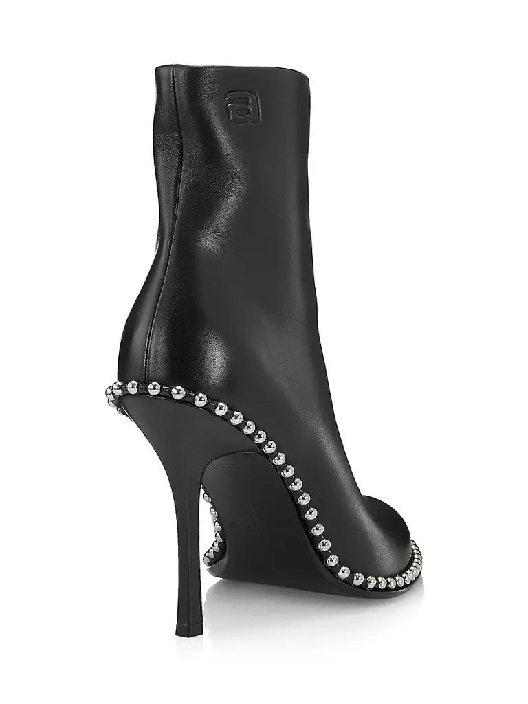 商品Alexander Wang|Nova 105MM Bead-Adorned Leather Ankle Boots,价格¥6605,第3张图片详细描述