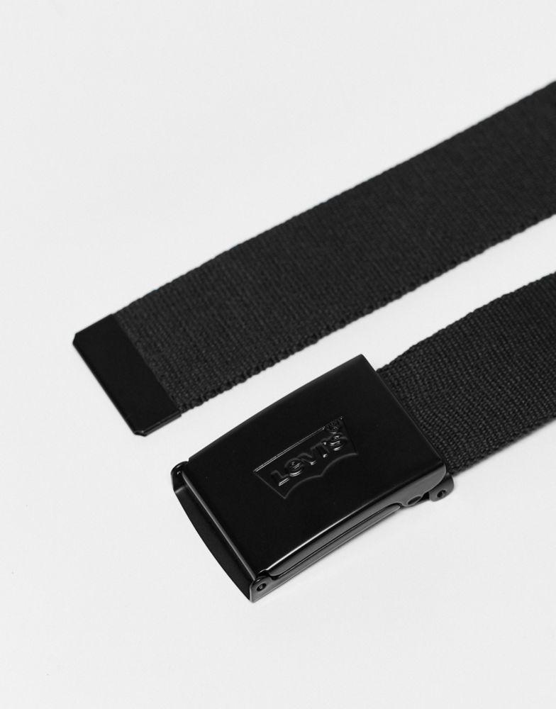 Levi's tonal batwing web belt in black商品第4张图片规格展示