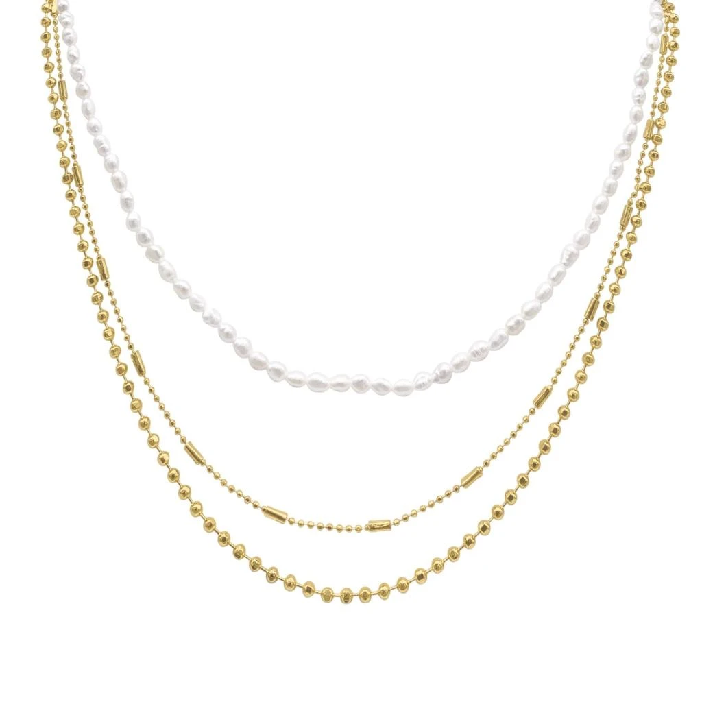 商品ADORNIA|Seed Pearl Layerd Necklace gold,价格¥161,第1张图片