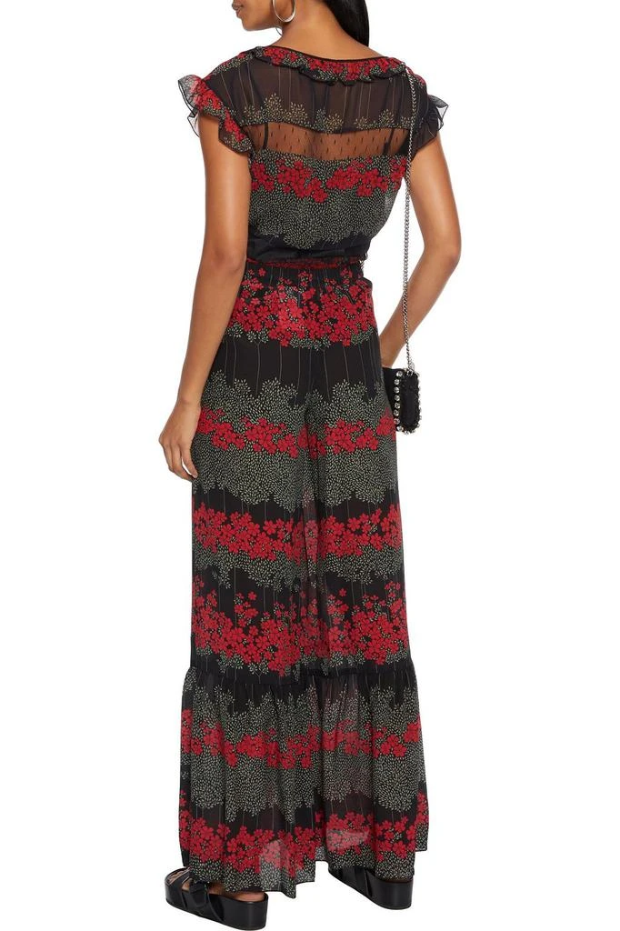 商品RED Valentino|Floral-print silk-georgette flared pants,价格¥2328,第1张图片