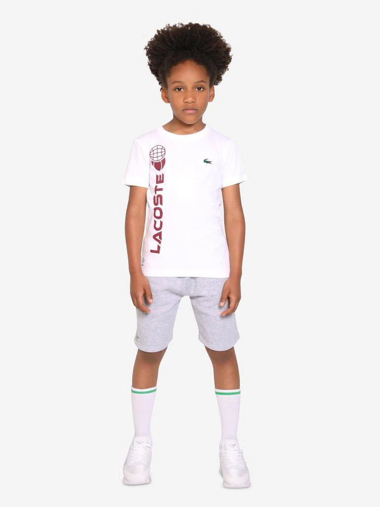 商品Lacoste|Lacoste Boys Tennis Logo T-Shirt in White,价格¥249,第2张图片详细描述