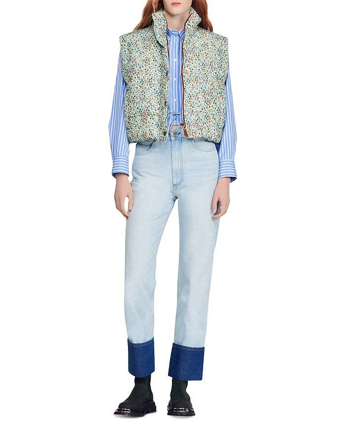 商品Sandro|Clementine Floral Print Puffer Vest,价格¥1651,第2张图片详细描述