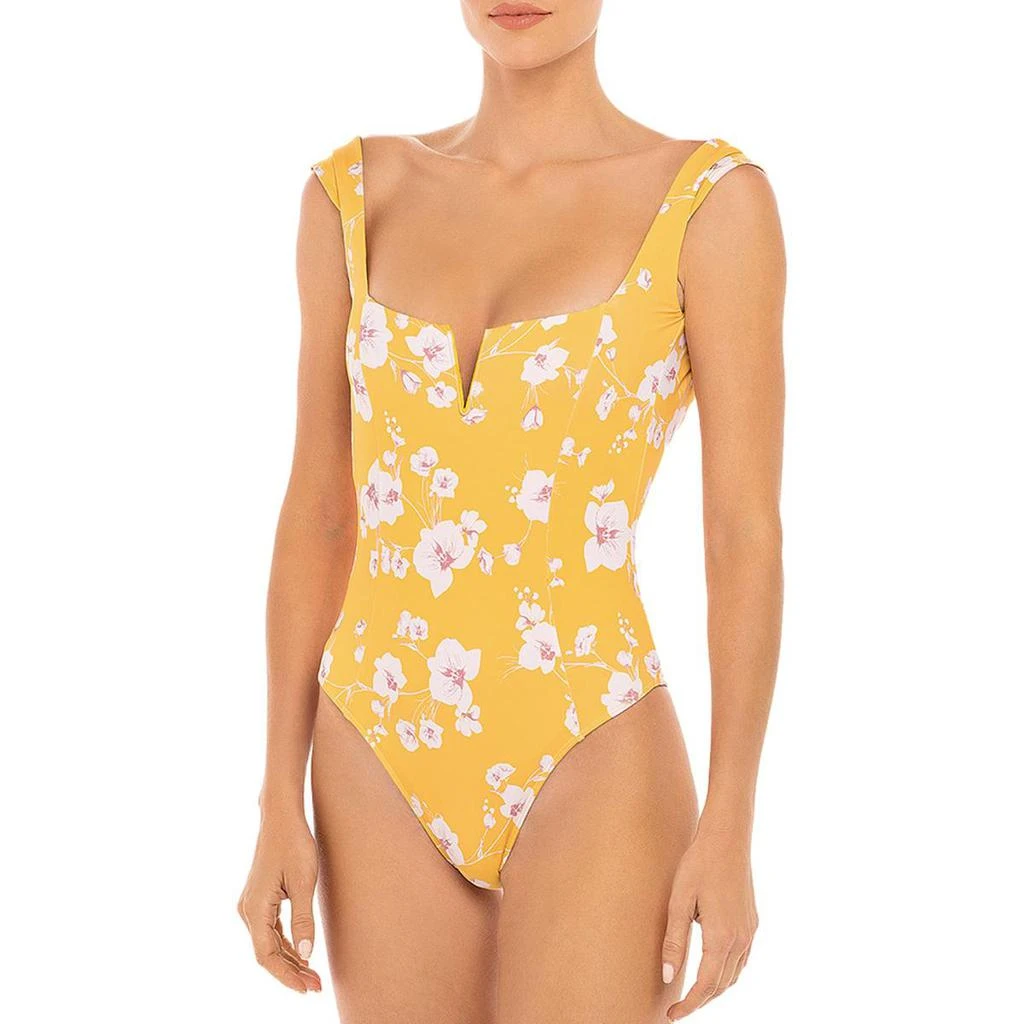 商品Revel Rey|Revel Rey Womens Floral V Neck One-Piece Swimsuit,价格¥183,第1张图片