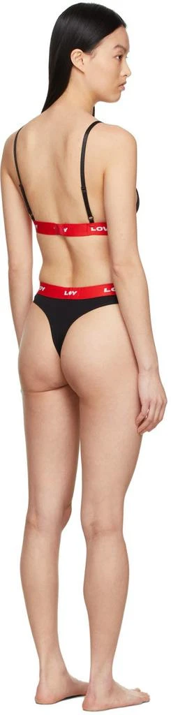 商品Charles Jeffrey Loverboy|Black Cotton Bra & Thong Set,价格¥350,第3张图片详细描述