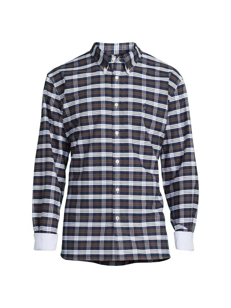商品Brooks Brothers|Oxford Plaid Button Down Shirt,价格¥405,第5张图片详细描述