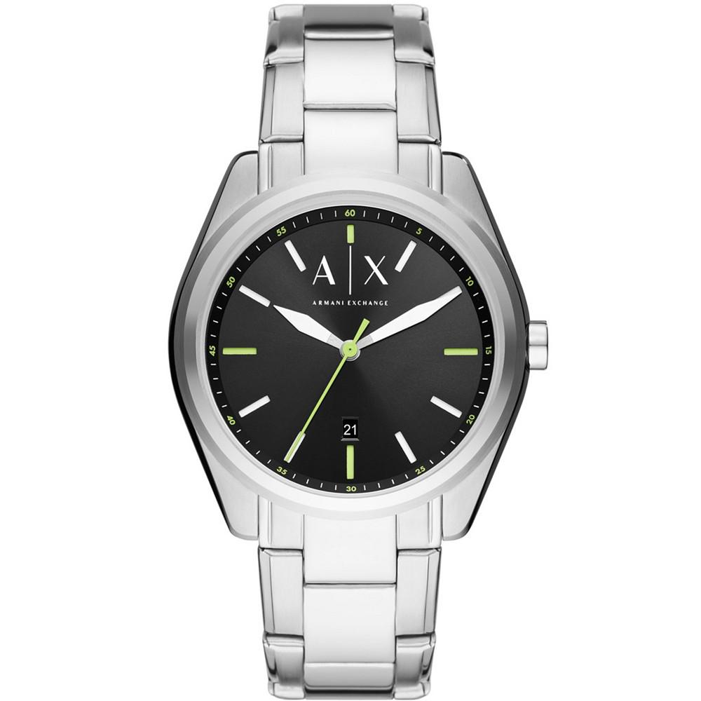 Men's Silver-tone Stainless Steel Watch 43mm商品第1张图片规格展示