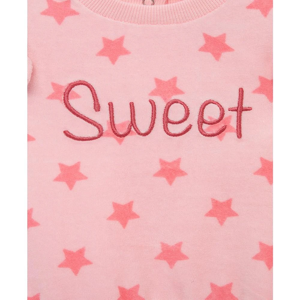 商品Little Me|Baby Sweet Stars 2-Pc. Velour Top & Pants Set,价格¥143,第4张图片详细描述