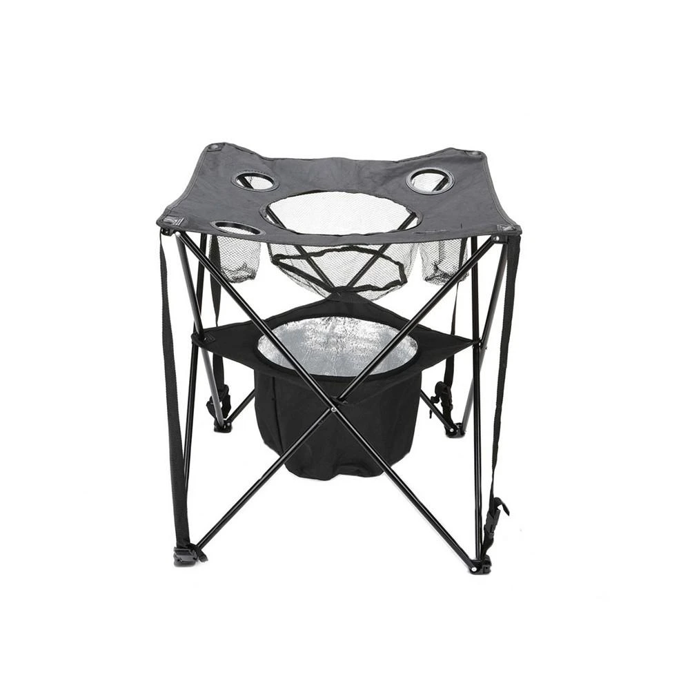 商品Mind Reader|Tailgating Table Collapsible Folding Camping Table with Insulated Cooler, Food Basket, and Travel Bag,价格¥573,第1张图片