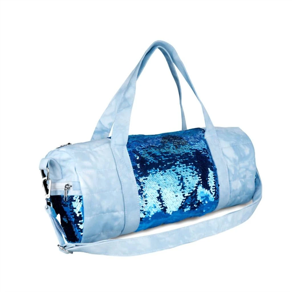 商品Andy & Evan|Flip Sequin Duffel Bag With Brij Tech in Blue,价格¥311,第2张图片详细描述