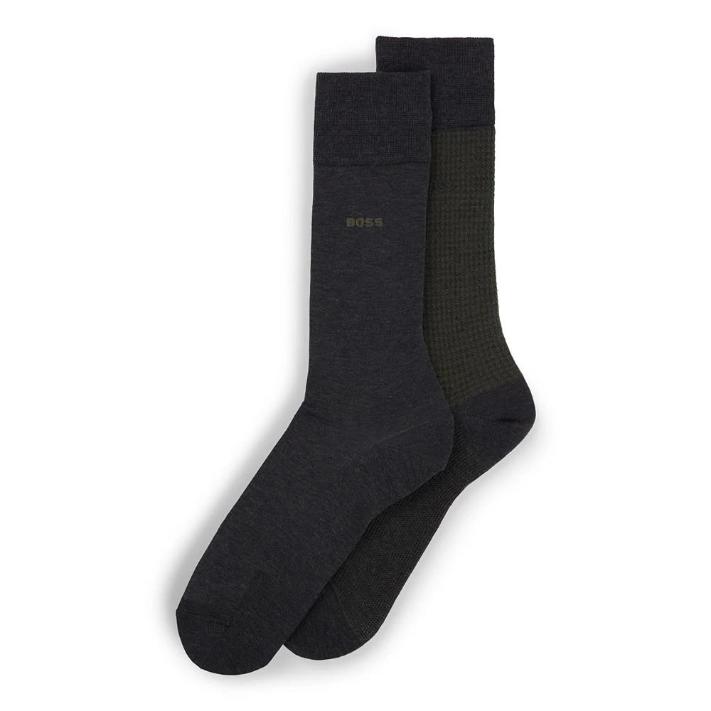 商品Hugo Boss|Men's Regular-Length Socks, Pack of Two,价格¥84,第1张图片