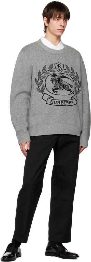 商品Burberry|Gray Jacquard Sweater,价格¥8487,第4张图片详细描述